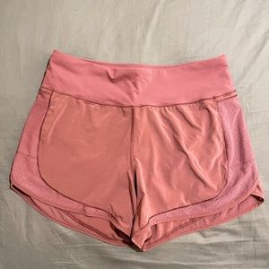 Lululemon activewear shorts, size 8, coral color